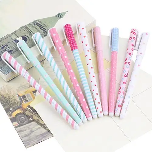 

10 Pcs Lovely Korean Style Stationery Watercolor Pen Gel Pens Set Color Kandelia