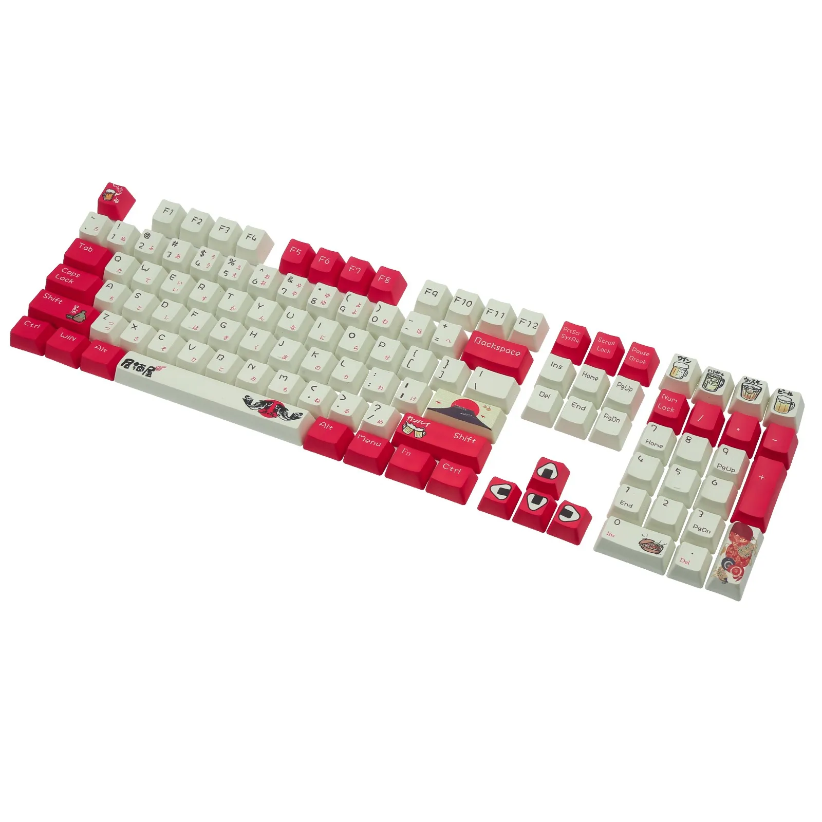 Pbt-Непрозрачный персональный японский колпачок для ключей с 108 клавишами