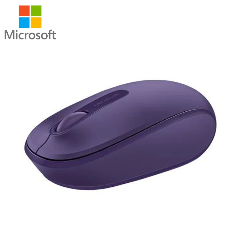 Microsoft 1850 Беспроводная мини-мышь, портативная офисная 2,4 ГГц Беспроводная розовая мышь, оригинальная креативная ПК Милая карманная мышка - Цвет: Фиолетовый