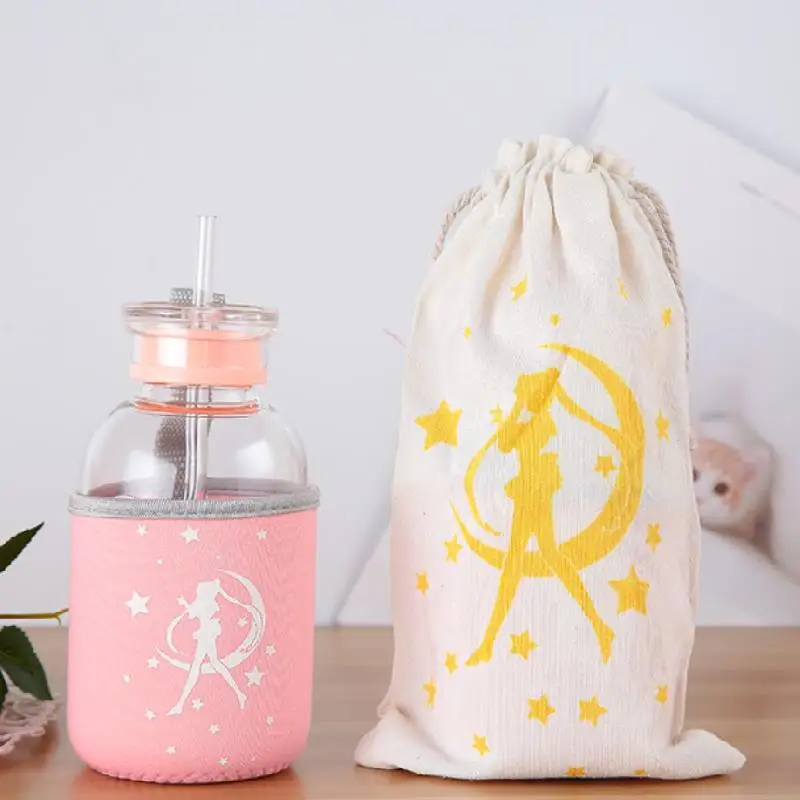 

Sailor Moon Transparent Plastic water Bottle Cartoon Frosted water Bottles Leak-proof Drinkware Cute Student Girl Gift Cup