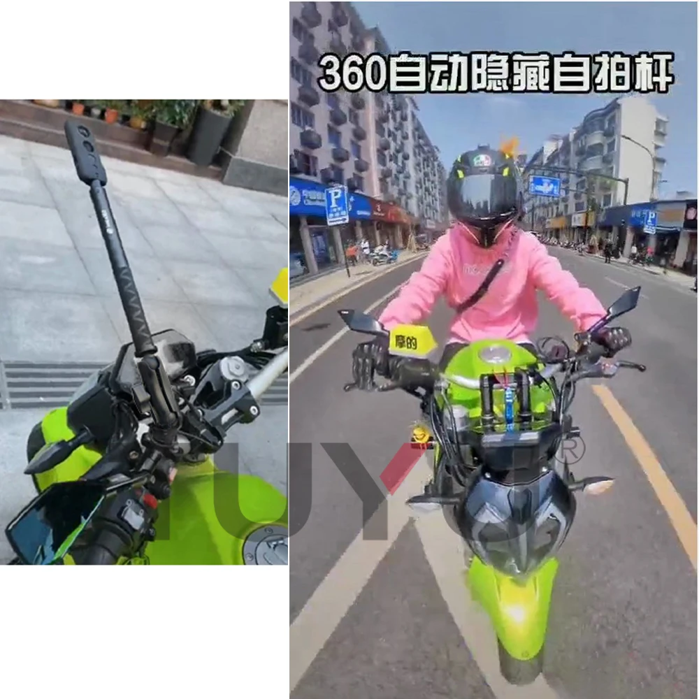 TUYU алюминиевая селфи палка удлинитель Черный Кронштейн для insta360 One R X Gopro Max
