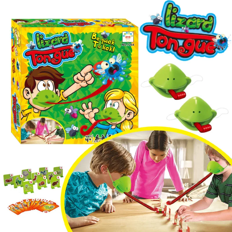 

New Squid Game Green Lizard Tongue Idear Creator Desk Card Game Play With Companion Kids Toys for Children Christmas Gifts