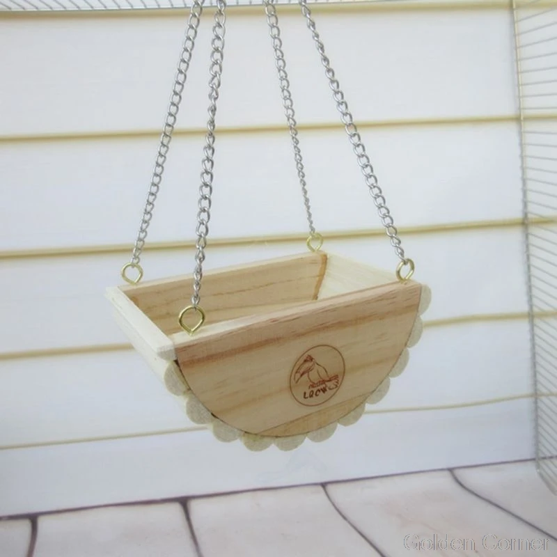 Подставка для качели из натурального дерева домик игрушка хомяка крысы мыши
