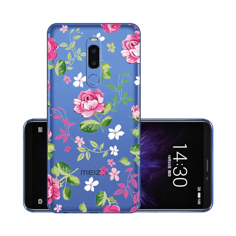 Для Meizu Note 8 чехол Note8 крышки Чехлы из мягкого ТПУ для M8 Примечание M8Note M с цветочным