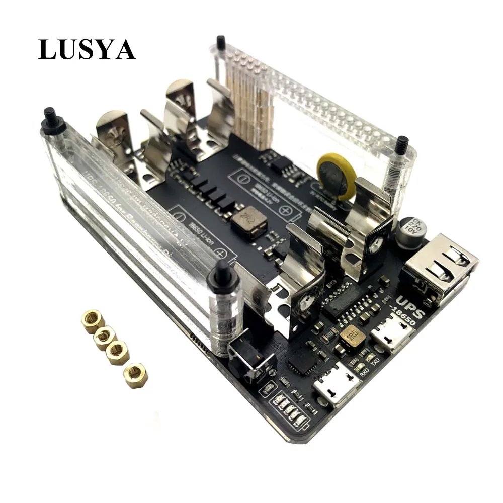 Lusya UPS 18650 MAX17040G Raspberry pi плата расширения мощности с измерением RTC 5 в выходной