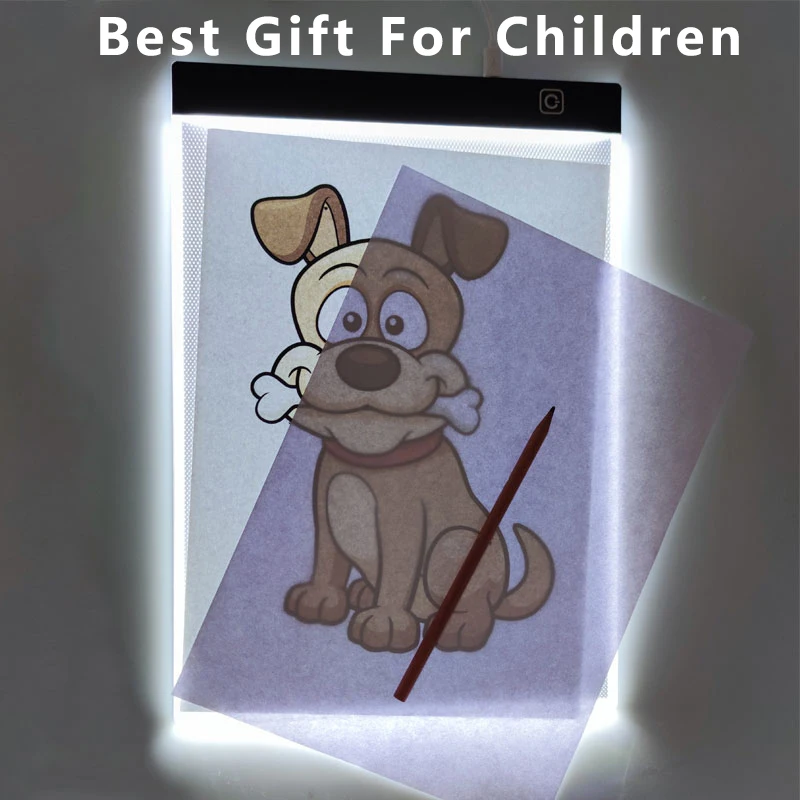 A5 3 уровня с регулируемой яркостью светодиодный рисунок копировальная доска для