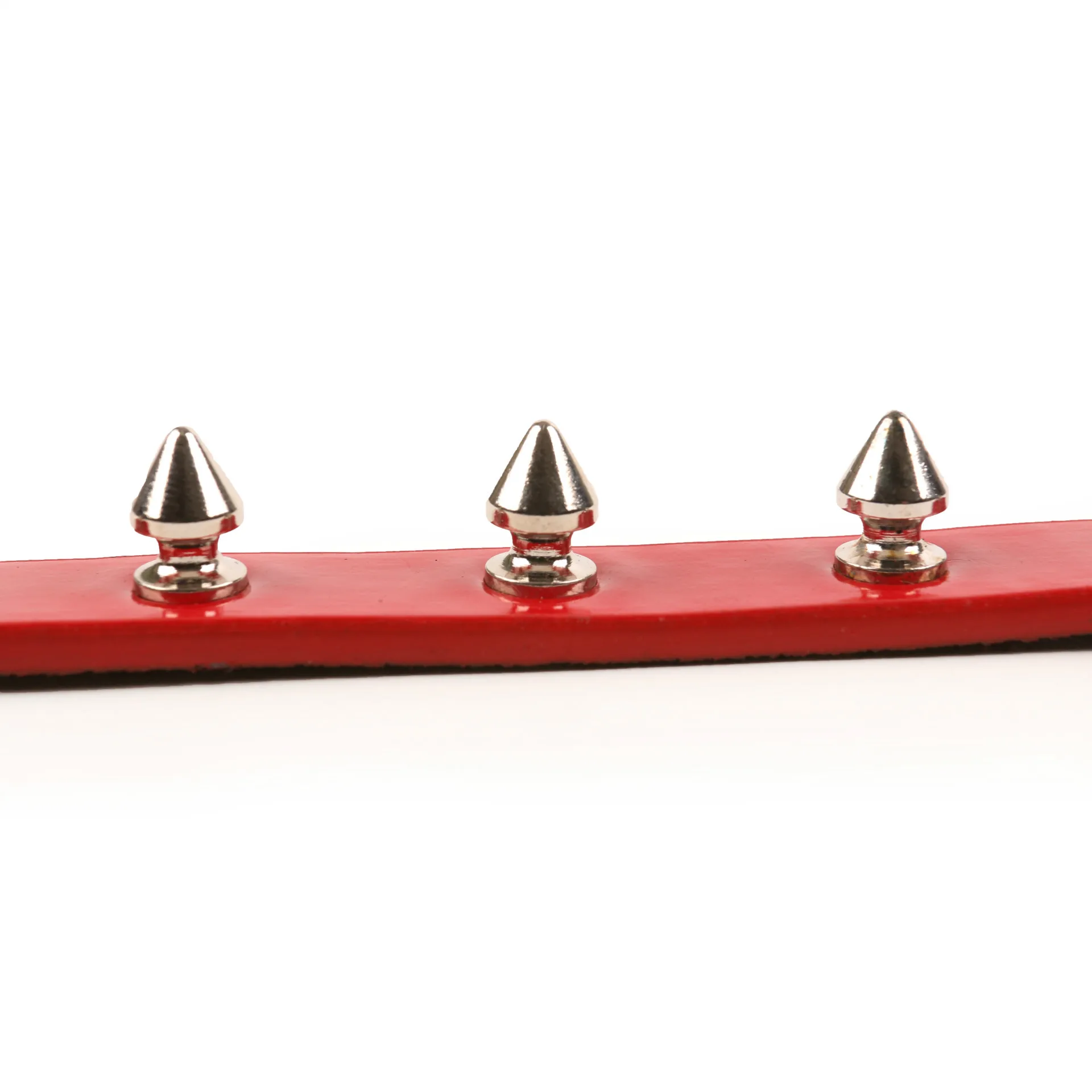 

Black rivet leather safety dog cat collar dog fashion simple bright leather collar