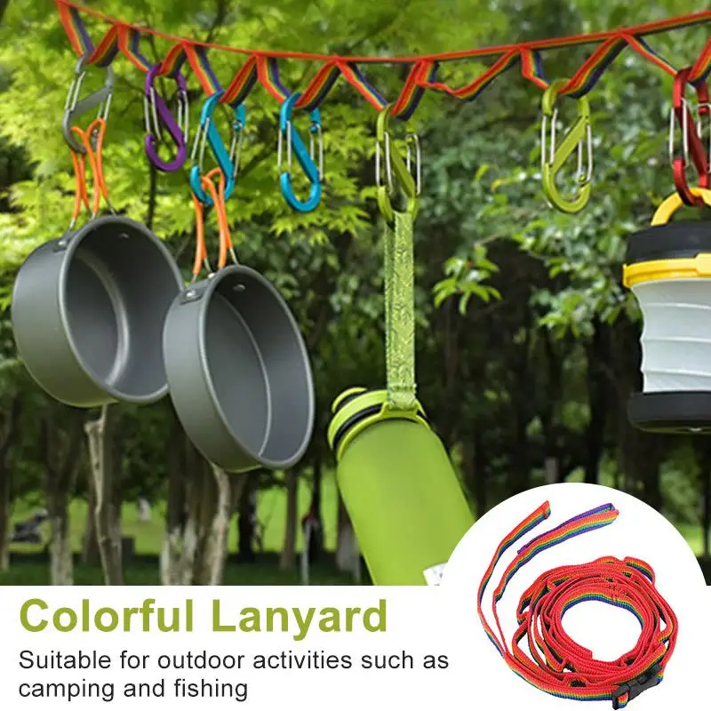 

Polyester Colorful Tent Hanging Lanyard Camping Hiking Accessory Polyester Rope Wear Resistance Water Parachute Handicrafts