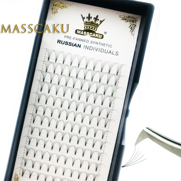 MASSCAKU 1 чехол оптовая продажа коротких ресниц готовых русские объемные
