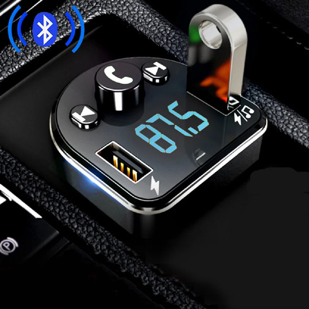 Автомобильный плеер FM трансмиттер Bluetooth автомобильное зарядное устройство ЖК