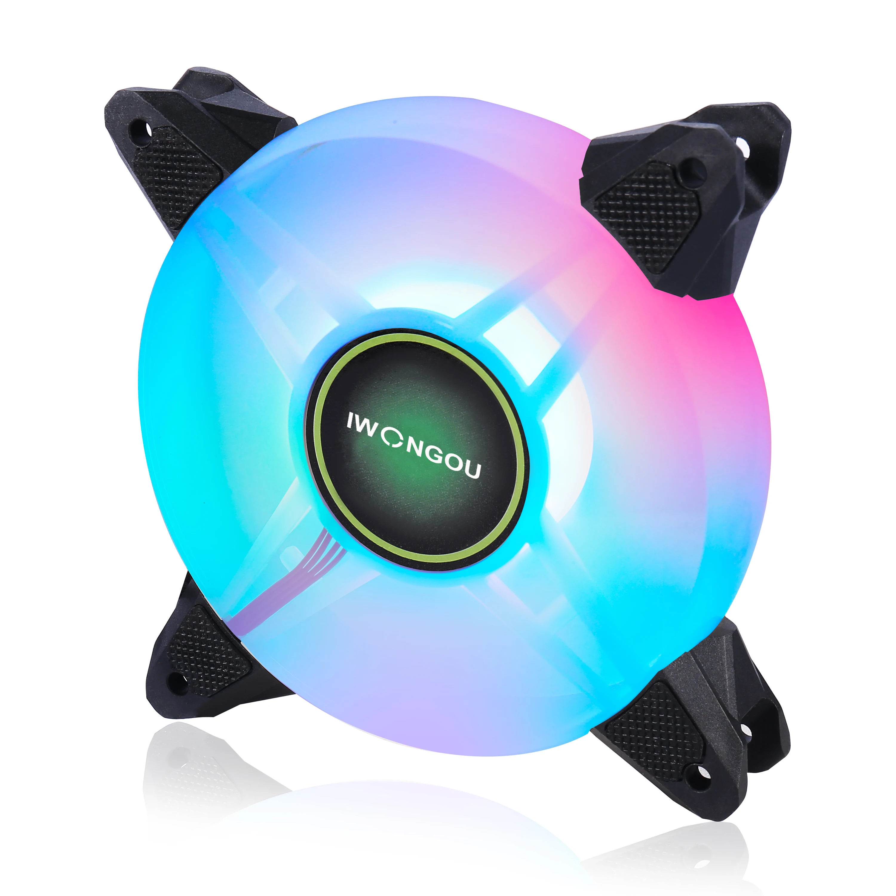 IWONGOU RGB вентилятор Halo Aura Sync 6 Pin 120 мм контроллер вентилятора ПК ARGB 12 В охлаждающий