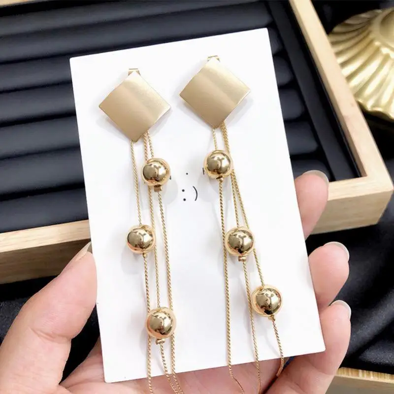 Женские длинные серьги-кисточки в стиле панк S925 | Украшения и аксессуары