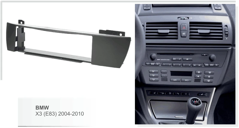 Одна 1 Din Автомобильная обшивка объемная панель для BMW X3 E83 2004-2010 DVD установка рамка