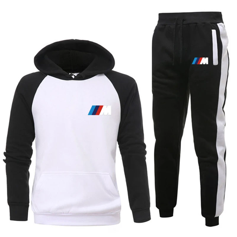 

2021 autumn new brand men's hooded sportswear fashion printing casual sportswear men and women striped suit 15 orders
