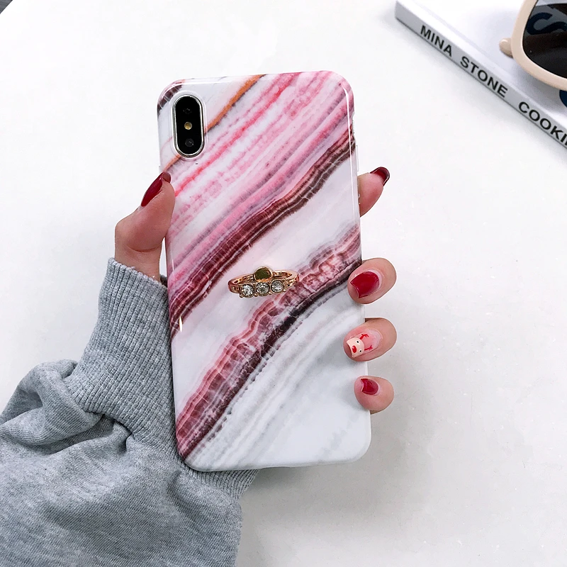Чехол для телефона SUYACS Marble iPhone 12 Mini Pro Max 11 X XR XS MAX 6 7 8 Plus с кольцом на палец и
