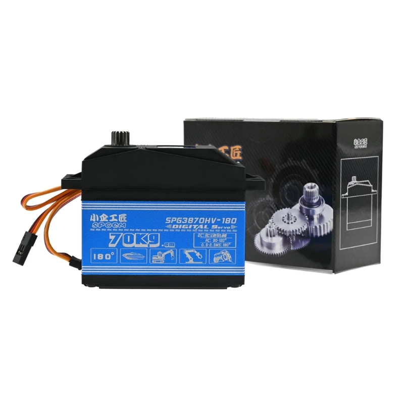 

40JC Blue RC Digital Servo Large Torque High Speed Full Metal Gear Waterproof 180 Degree Control Angle
