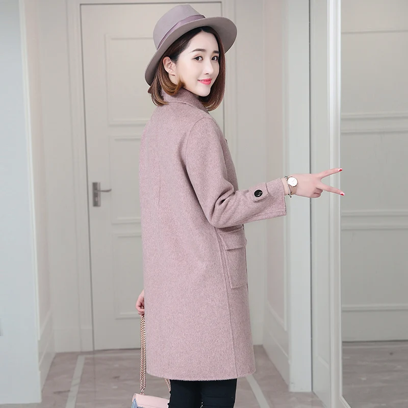 

Wool Femme Korean Long Winter Coat Women Casaco Feminino Coats New Arrival 2020 Casacas Para Mujer Clothes KJ182