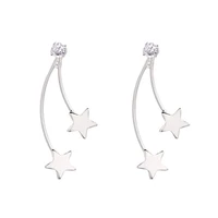 panjbj 925 sterling silver earrings women wishing earrings meteor tassel creative design small earrings jewelry gift