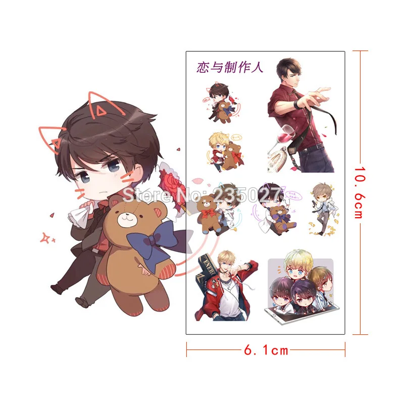 100 шт./лот аниме Токийский Гуль тату наклейки бумага для детей тело рука