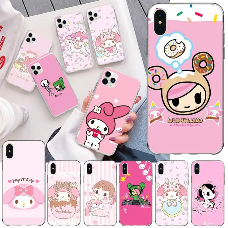 Nbдруicai розовый японский Токидоки DIY Печать чехол для телефона iPhone 11 pro XS MAX 8 7 6 6S Plus