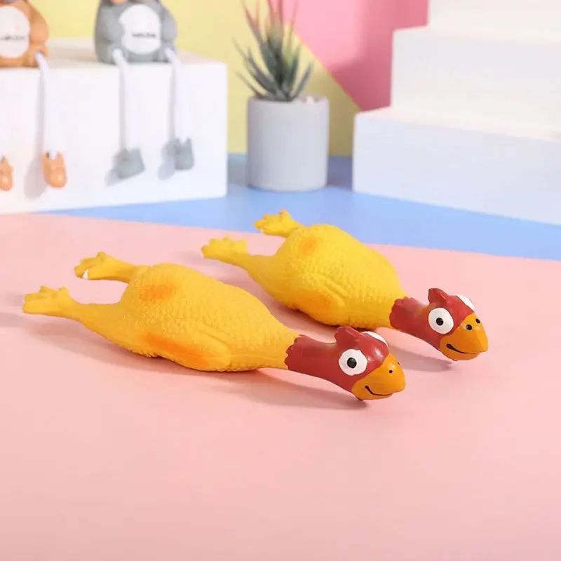 Визжащая курица собака игрушки для маленького щенка натуральный латекс