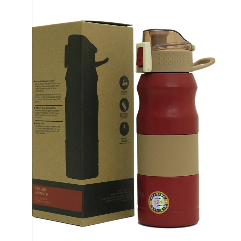 

New large 500ml heat preservation cup business travel bullet cover water cup portable 304 stainless steel cup high grade cup