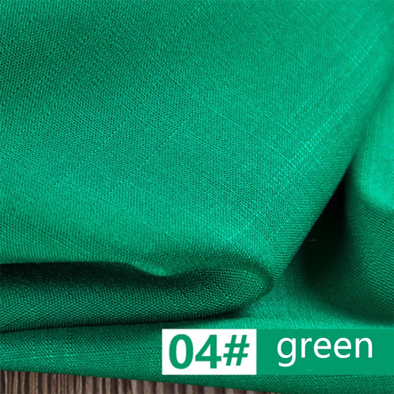 green Хлопок, лен, Помытый бамбуковый хлопок, льняная ткань, одежда, платье, ткань DIY ручной работы, стеганное лоскутное шитье, мягкая ткань, Новинка - Цвет: green