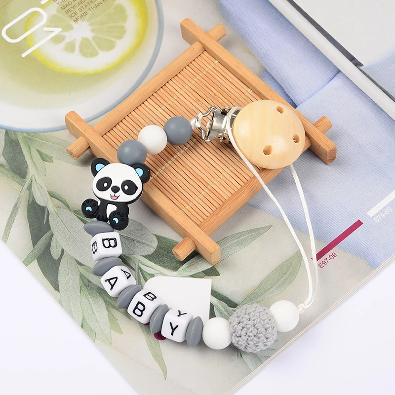 1Pcs New Baby Teether Toys Baby Boy Girl Pacifier Holder Chain Safe Anti-dropping Chew Silicone Beads Infant Pacifier Clip images - 6