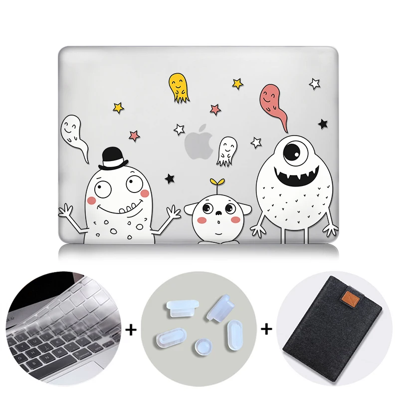 MTT милый мультяшный чехол для macbook air Pro retina 11 12 13 15 Touch Bar Кристальный жесткий чехол для macbook air 13 дюймов чехол для ноутбука - Цвет: MB15