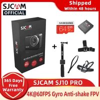 original sjcam sj10 pro black waterproof action camera 4k ultra hd video 12mp photos 1080p live streaming sj10pro sports camera