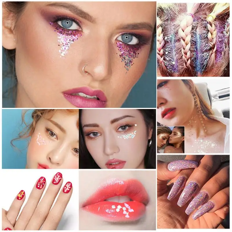 В наличии 14 цветов с блестками тени для век клей не требуется макияж глаз Стикеры