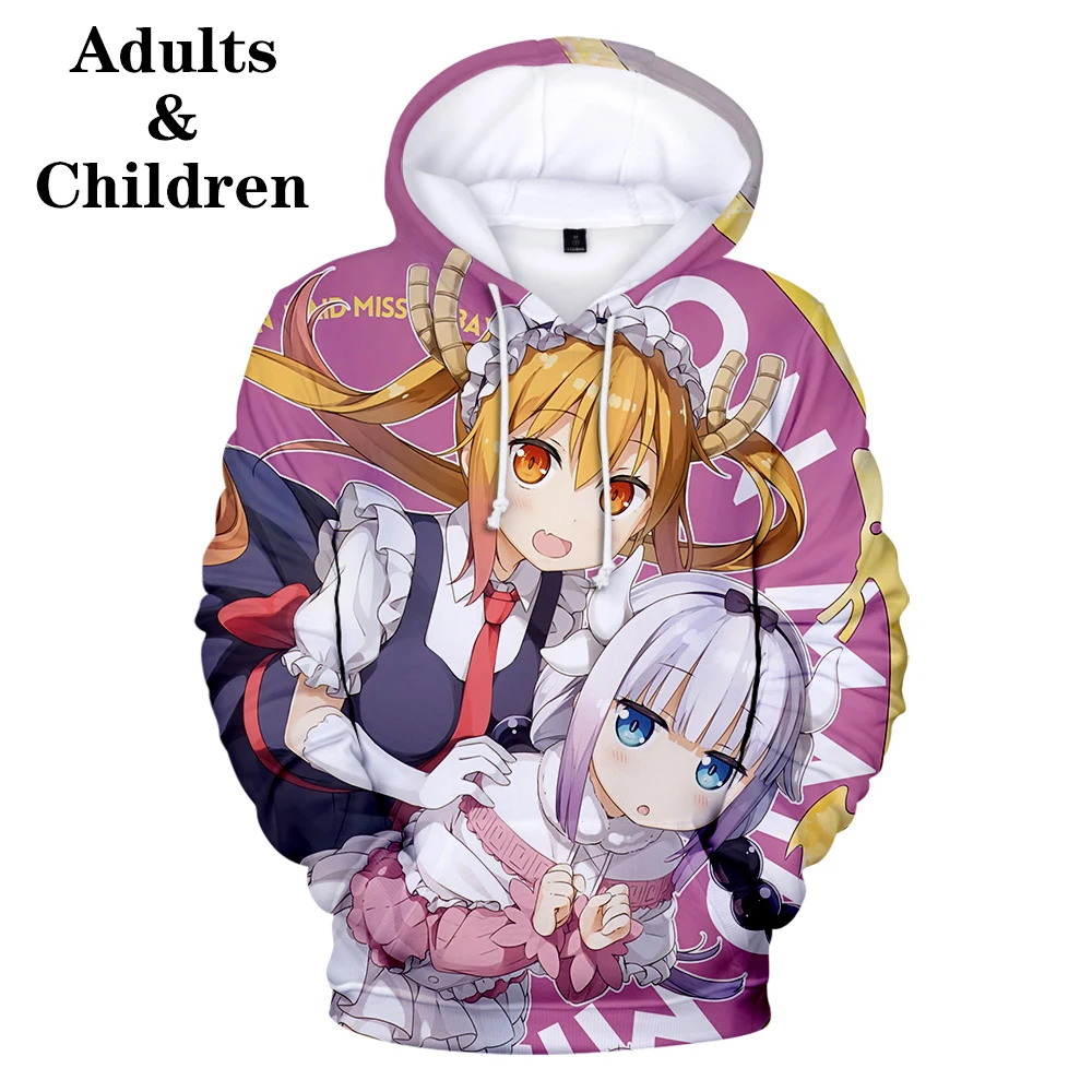 

New Kobayashi Sanzhi no maid dragon child 3D hoodie boy / girl autumn sweatshirt man woman fashion 3D hooded children's pullover