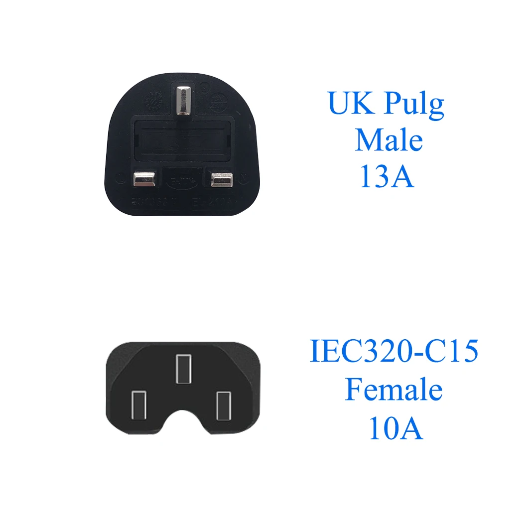 Jorinduuk 3 полюсный штекер к IEC 320 C15 адаптер питания переменного тока Великобритания