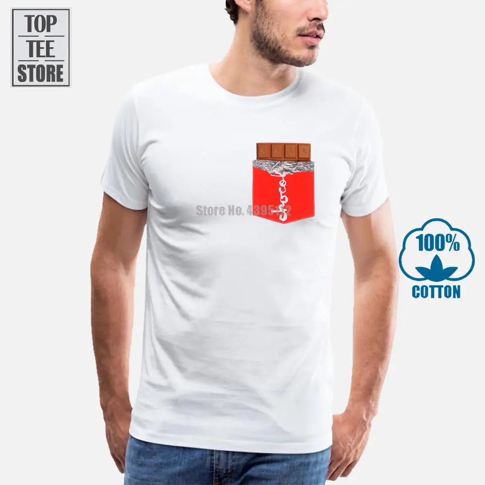 Мужская футболка с коротким рукавом Оригинальная шоколадом короткий рукав