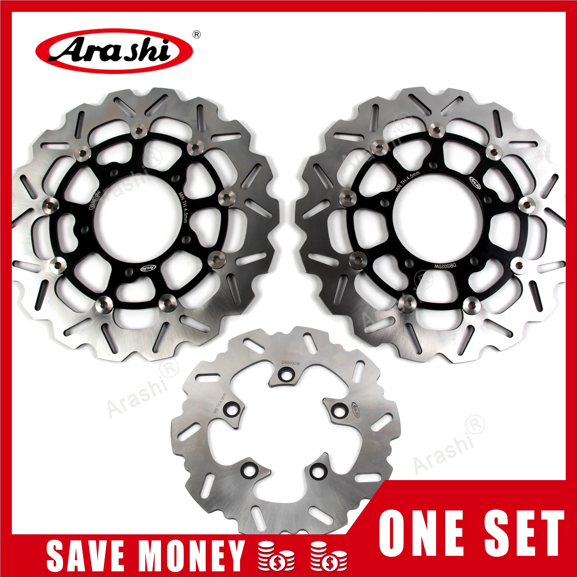 Arashi 1 комплект для SUZUKI GSX R 750 2006 2007 CNC Передние Задние тормозные диски роторы GSXR750