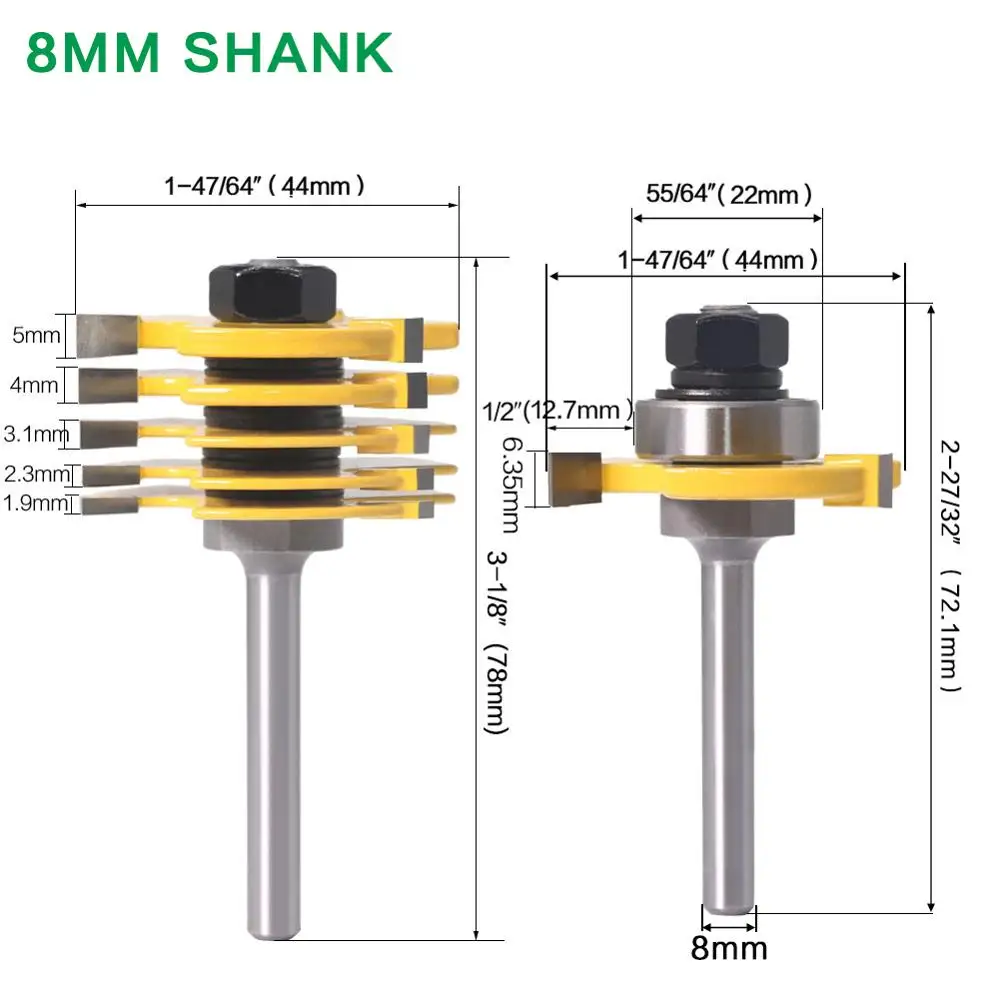 Набор фрез с 3 крышками 2 шт. 6 набор долото для дерева режущий инструмент 8 &quotи