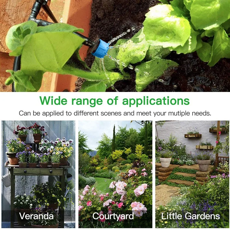 

121Pcs 45M Mini Drip Irrigation System Kit with Adjustable Nozzle Sprinkler Sprayer and Dripper Automatic Watering Kit