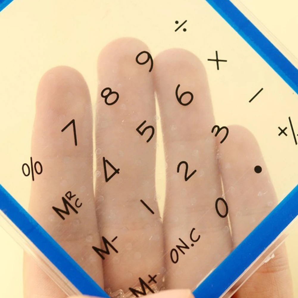 Полезные ЖК дисплей 8 значный Сенсорный экран ультра тонкий TransparentSolar CalculatorStationery