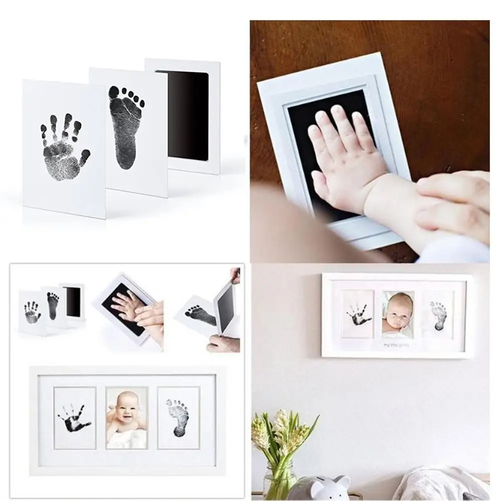Baby Footprint Handprint Ink Pads Safe Non-toxic For Pet Paw Print Foot Inkless Pad Home Decorative Growth Picture | Дом и сад