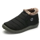 Новая модная мужская зимняя обувь однотонные Цвет зимние сапоги теплые водонепроницаемые лыжные ботинки на нескользящей подошве с хлопчатобумажным утеплителем внутри