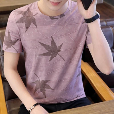 

Summer men's business casual short sleeve t-shirt 2338