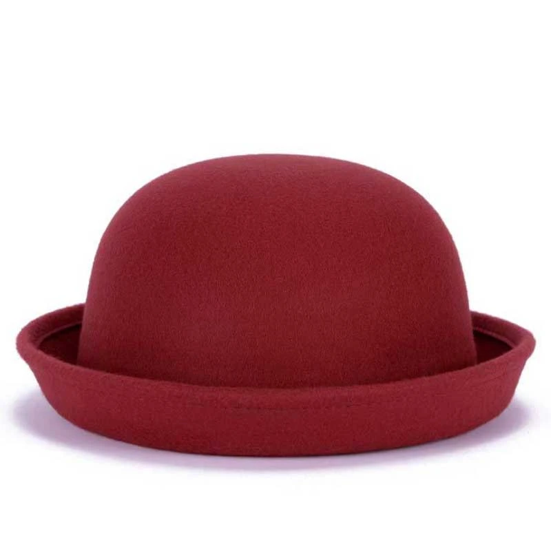 

New Fall Winter Fashion Warm Wool Felt Women's Fedoras Hats Retro Vintage Animal Cap Not Deformed Fedoras Caps For Women