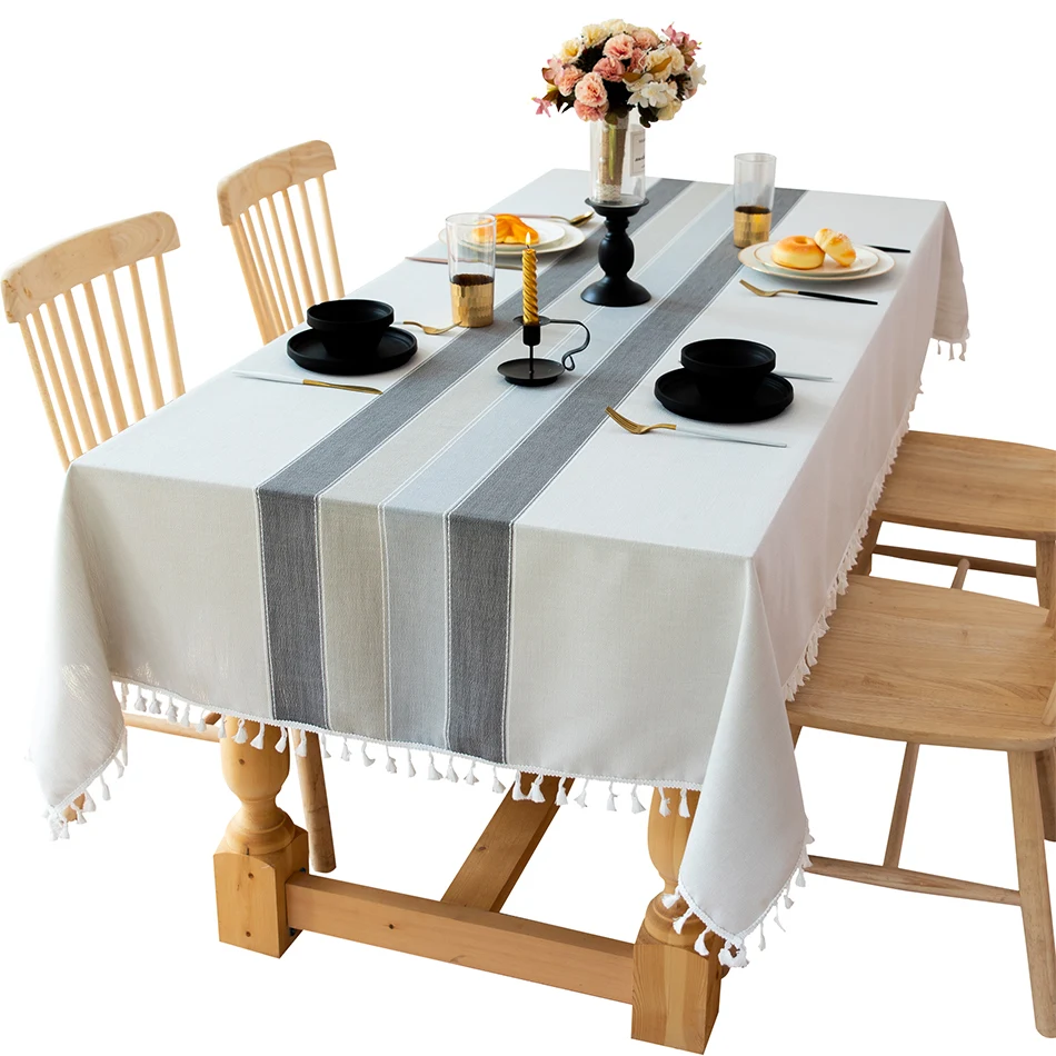 1 шт Рождественские декоративные скатерти ресторан ткань из хлопка и льна с