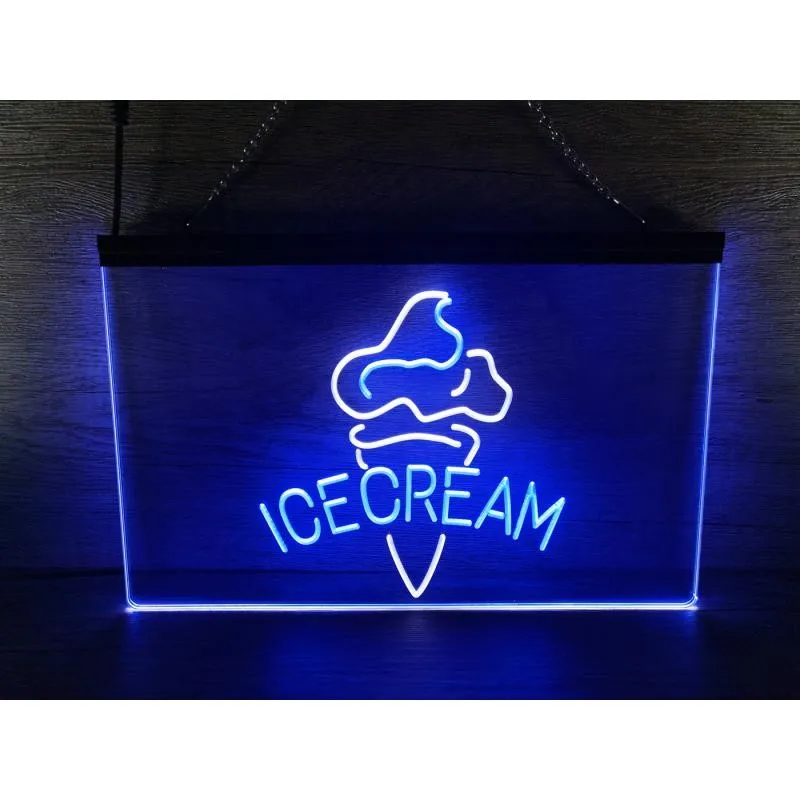 

SS264 Ice Cream Shop Kid Room Display Dual Color LED Neon Sign
