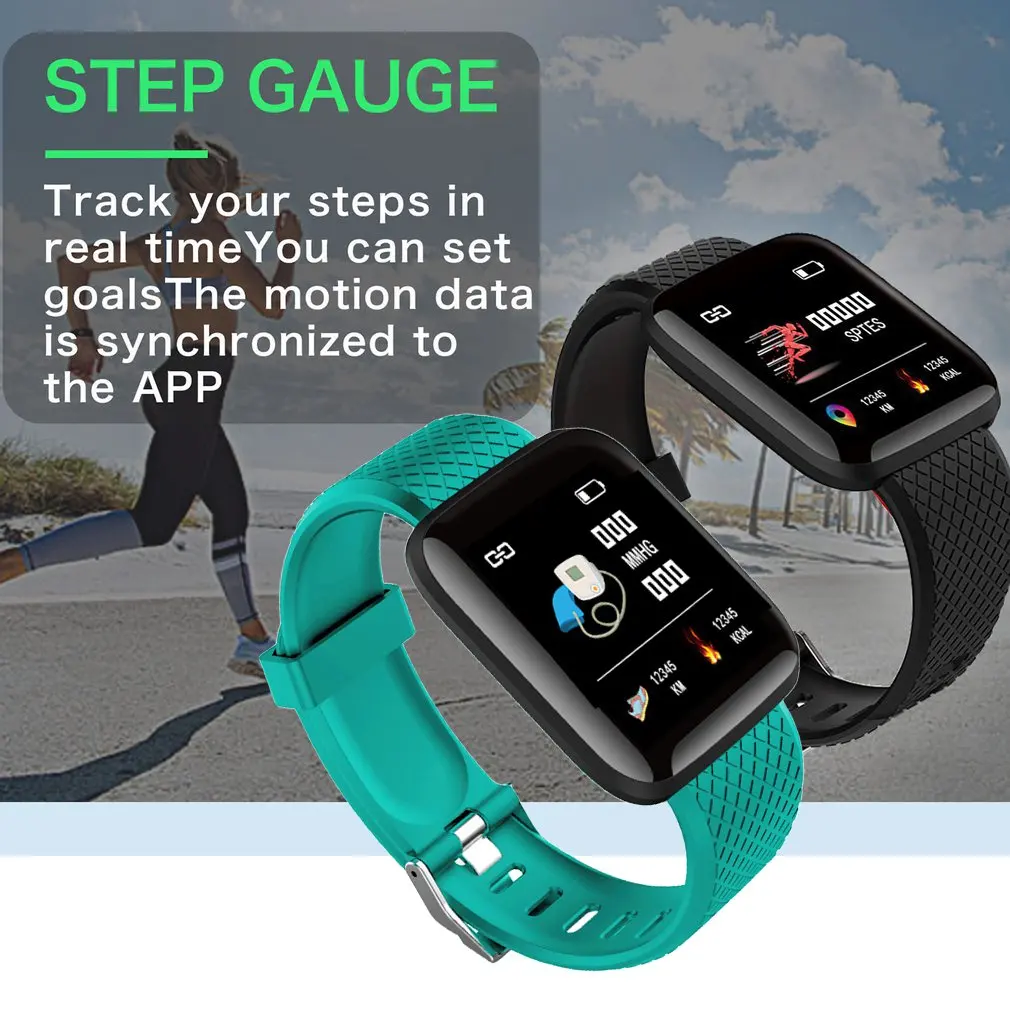 116plus Smart Watch Men Blood Pressure Smartwatch Women Heart Rate Monitor Fitness Tracker Bluetooth Sport Watches | Электроника