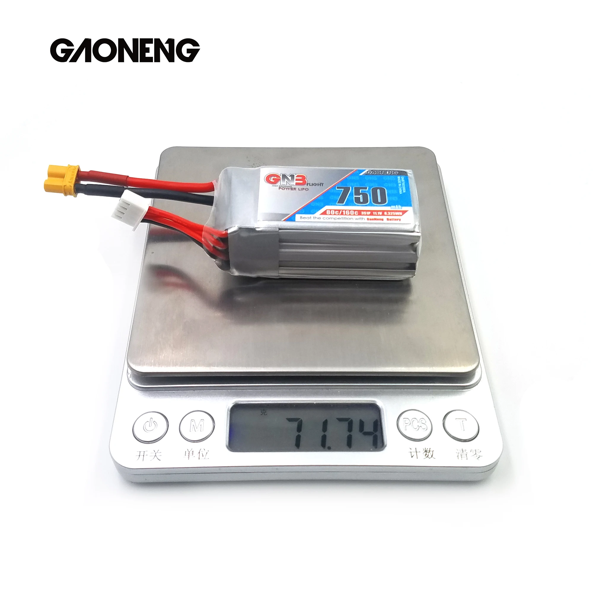 4 шт. Gaoneng GNB 11 1 В 750 мАч 80C 3S XT30 разъем литий полимерный аккумулятор для RC FPV Racing Cine