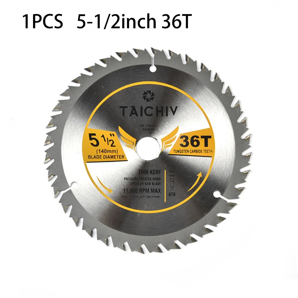 

1 Pc Circular Saw Blade 5-1/2 Inch 36T Cutting Blades Tools For Plastic Drilling Cutting Woodworking Tools Accessories
