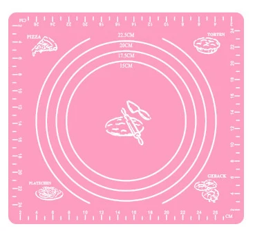 Pink 29x26cm Многоразовый силиконовый коврик для выпечки Эко-коврик для раскатки теста большой антипригарный коврик для духовки Кондитерские аксессуары инструменты новые - Цвет: Pink 29x26cm