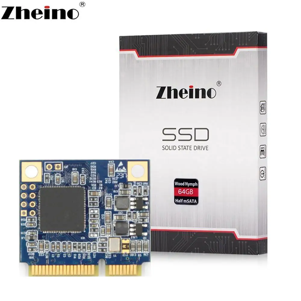 Внутренний твердотельный накопитель Zheino полунакопитель mSATA 64 Гб SSD полуразмер 256