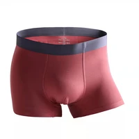 hot style mens modal underwear mens solid color mid waist seamless underwear antibacterial large size loose mens underwear